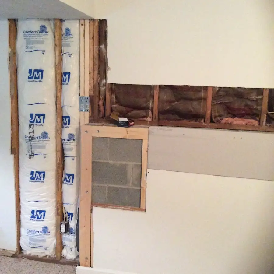 Wall insulation replacement during Contents Cleaning & Restoration in Pineville